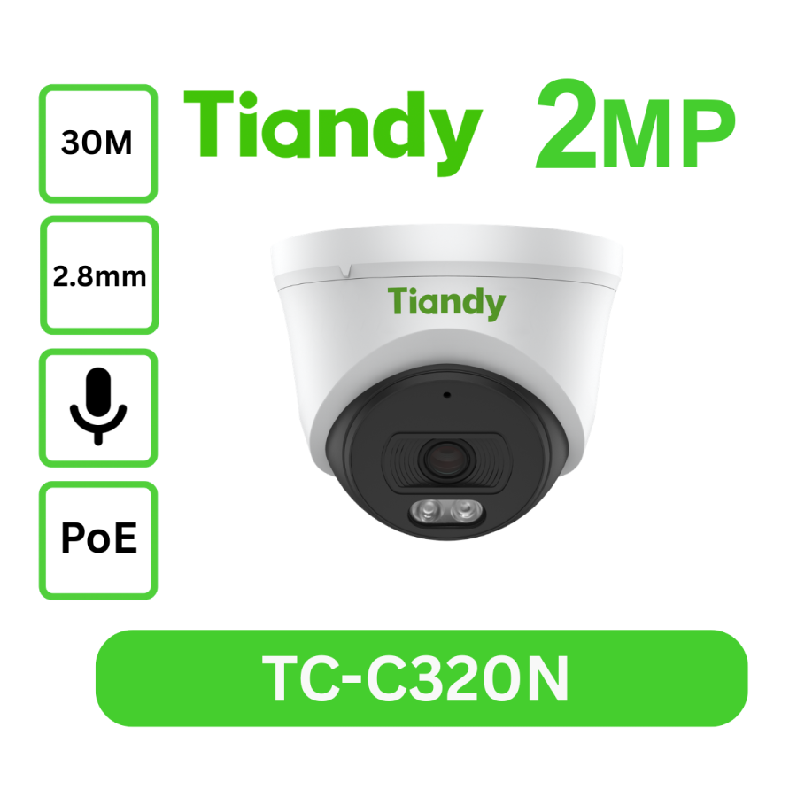 2MP Fixed TC-C320N IR Turret Camera I3/E/Y/2.8mm/V2.0