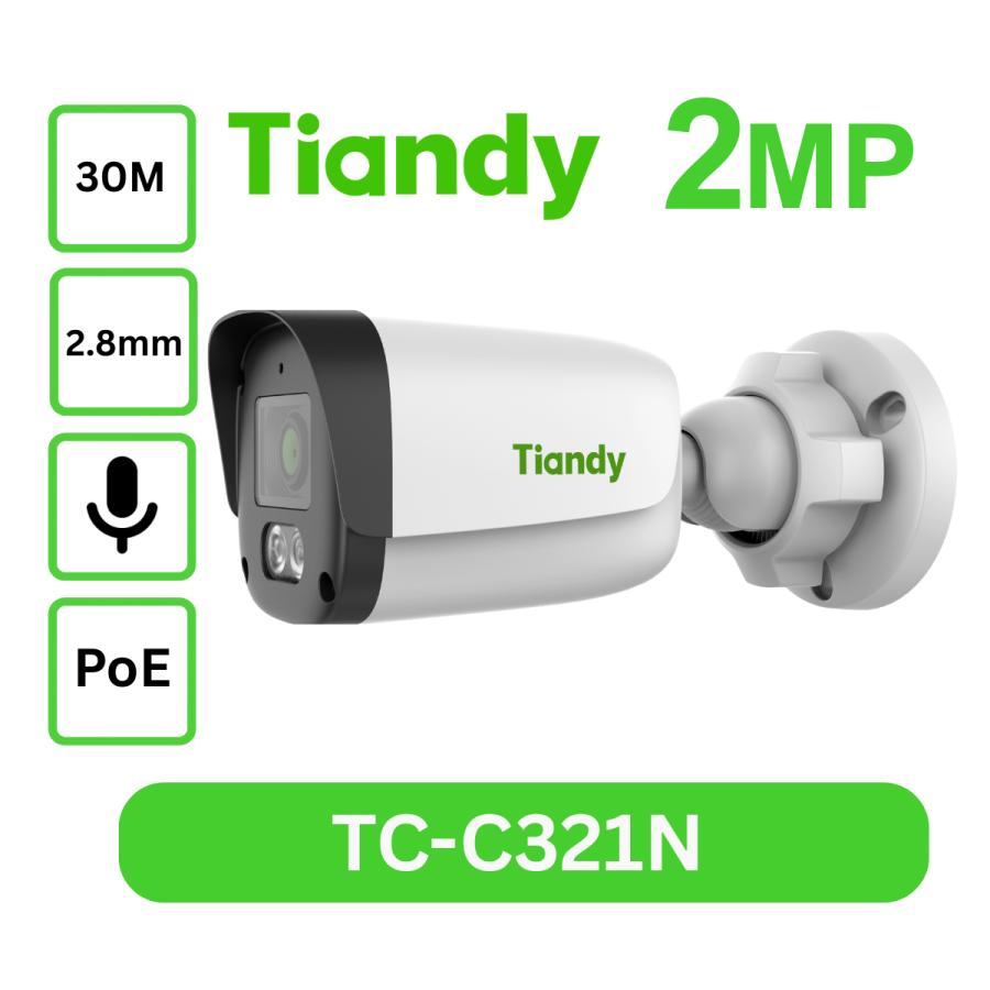 2MP Fixed TC-C321N IR Bullet Camera I3/E/Y/2.8mm/V2.0