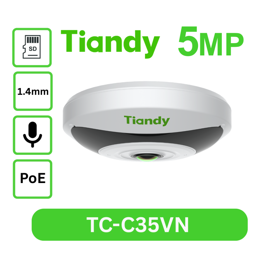 5MP Fisheye Camera TC-C35VN I3/E/Y/1.4mm/V4.2