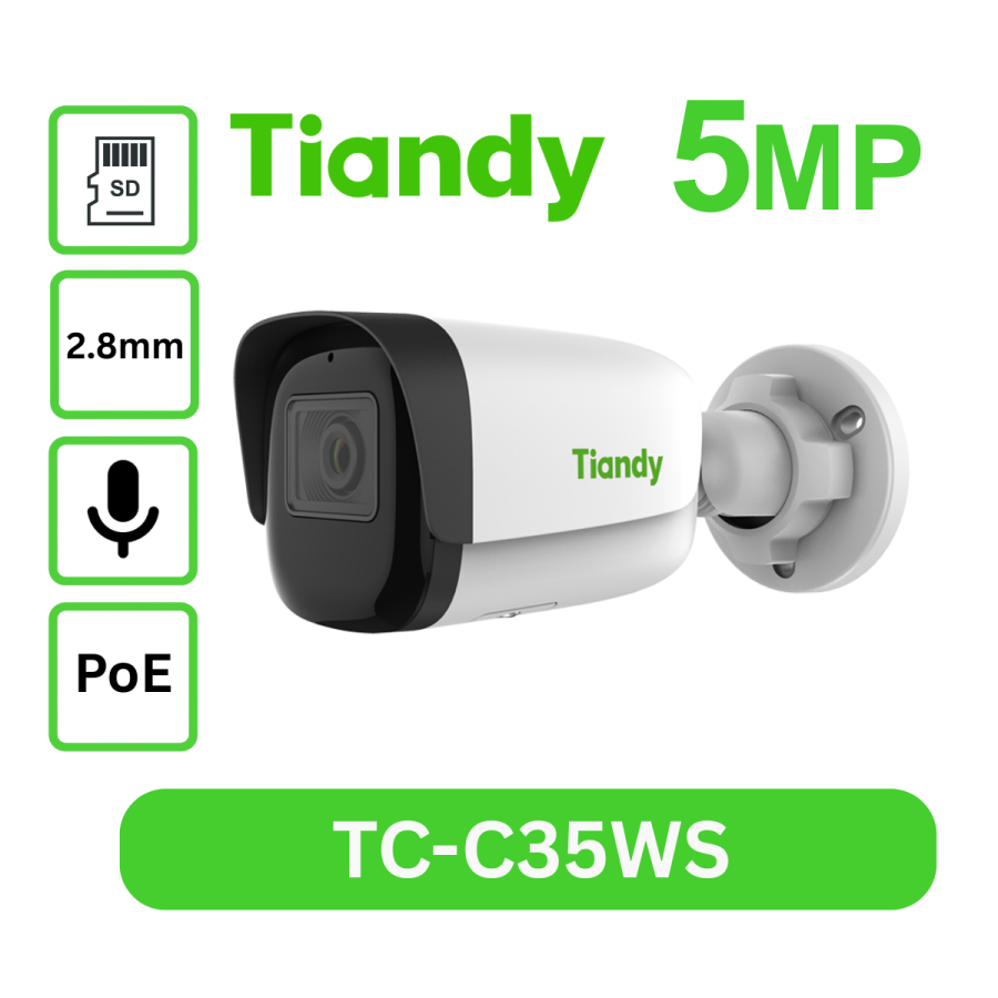 5MP Starlight Fixed TC-C35WS IR Bullet Camera I5/E/Y/2.8mm/V4.0
